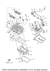 YZFR3FL Головка цилиндров