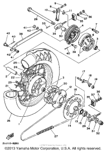 XV250 Переднее колесо