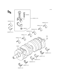 ZX600 Вал коленчатый