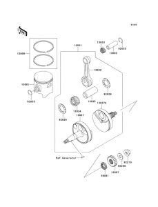  Коленвал и поршни