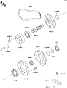 ZR1100 Secondary shaft