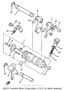 DT100J Shift cam-fork