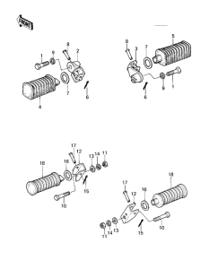 KZ1000 Подножки