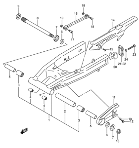SV650 Маятник задний