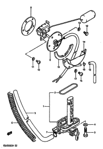 GSX550 Топливный кран