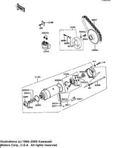 KZ250 Starter motor / starter clutch