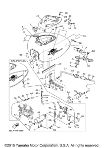 XVS1100MC Топливный бак