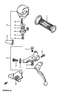 GSX550 Left handle switch