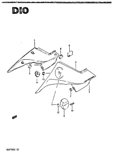 GSX750 Обтекатель задний