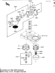 ZX600 Насос масляный  / фильтр масляный