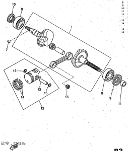 YQ50 Коленвал и поршень