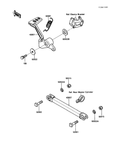 EX250 Педаль тормоза