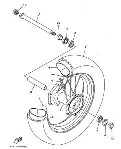 XV1600A Переднее колесо