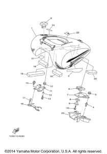 XV1900CU Топливный бак