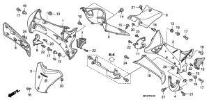 ANF125 Main pipe cover /  leg shield