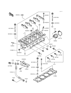 ZX750 Головка цилиндров