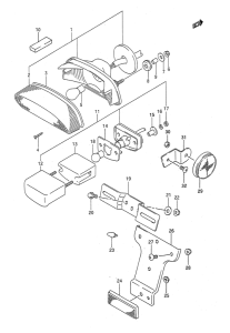 GSF400 Задний комбинированный сигнал