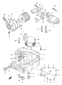 GSF400 Oil pan  /  oil pump
