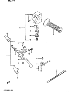 GS1100 Left handle switch
