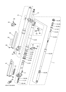 WR250Z Передняя вилка
