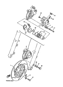 SR500 Vorderrad-bremssattel