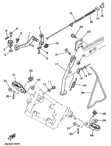 TY250R Stand. footrest