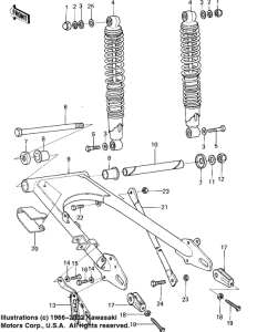 KL250 Swing arm / shock absorbers