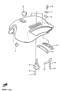 XJ600 Топливный бак