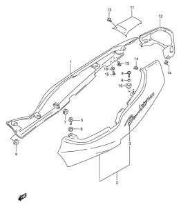 GSF600 Обтекатель задний