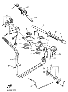 FZR1000 Steering handle. cable