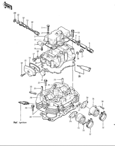 KZ400 Cylinder head / covers
