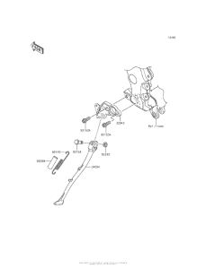 ZX1400 Подножка