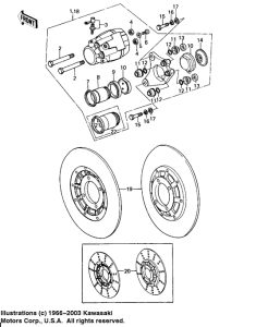 KZ650 Передний суппорт