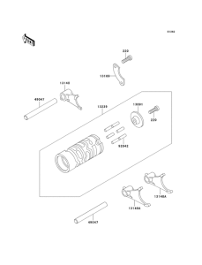 KX60 Валы и вилки переключения передач