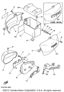 XV535G Боковые обтекатели