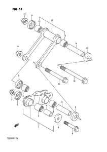 TS200 Втулки заднего рычага