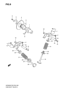 GZ250 Распредвал  /  клапан