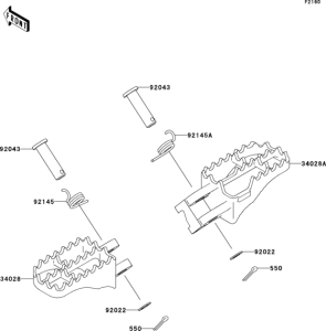 KX125 Подножки