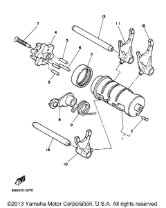 TW200J Вилки переключения