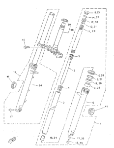 TZR50 Передняя вилка