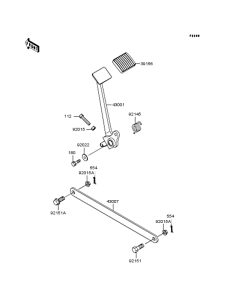 BN125 Педаль тормоза