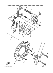 YZ85 Передний суппорт