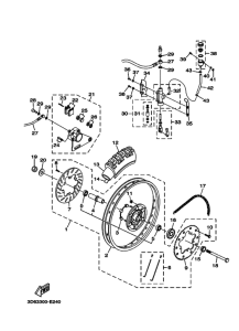 XT125R Заднее колесо & brake system