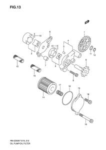 RM-Z250 Насос масляный  / фильтр масляный
