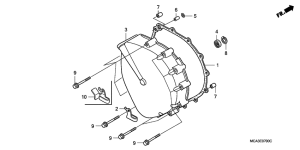 GL1800 (ABS) Сцепление cover
