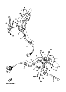 XV1700PC XV17PCW Interruptor  manillar&palanc