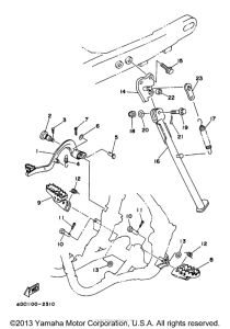 WR250Z Stand - footrest