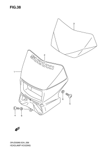 DR-Z250 Headlamp cover  front fender