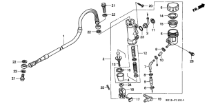 XR250R Rr. brake master cylinder