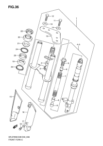 DR-Z70 Вилка передней оси